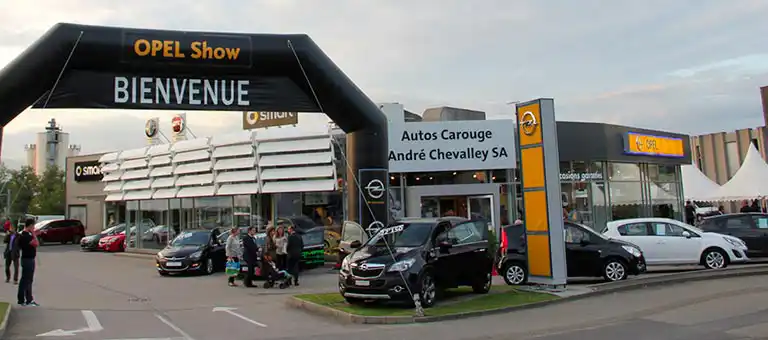 Garage Opel chez Autos Carouge en 2014